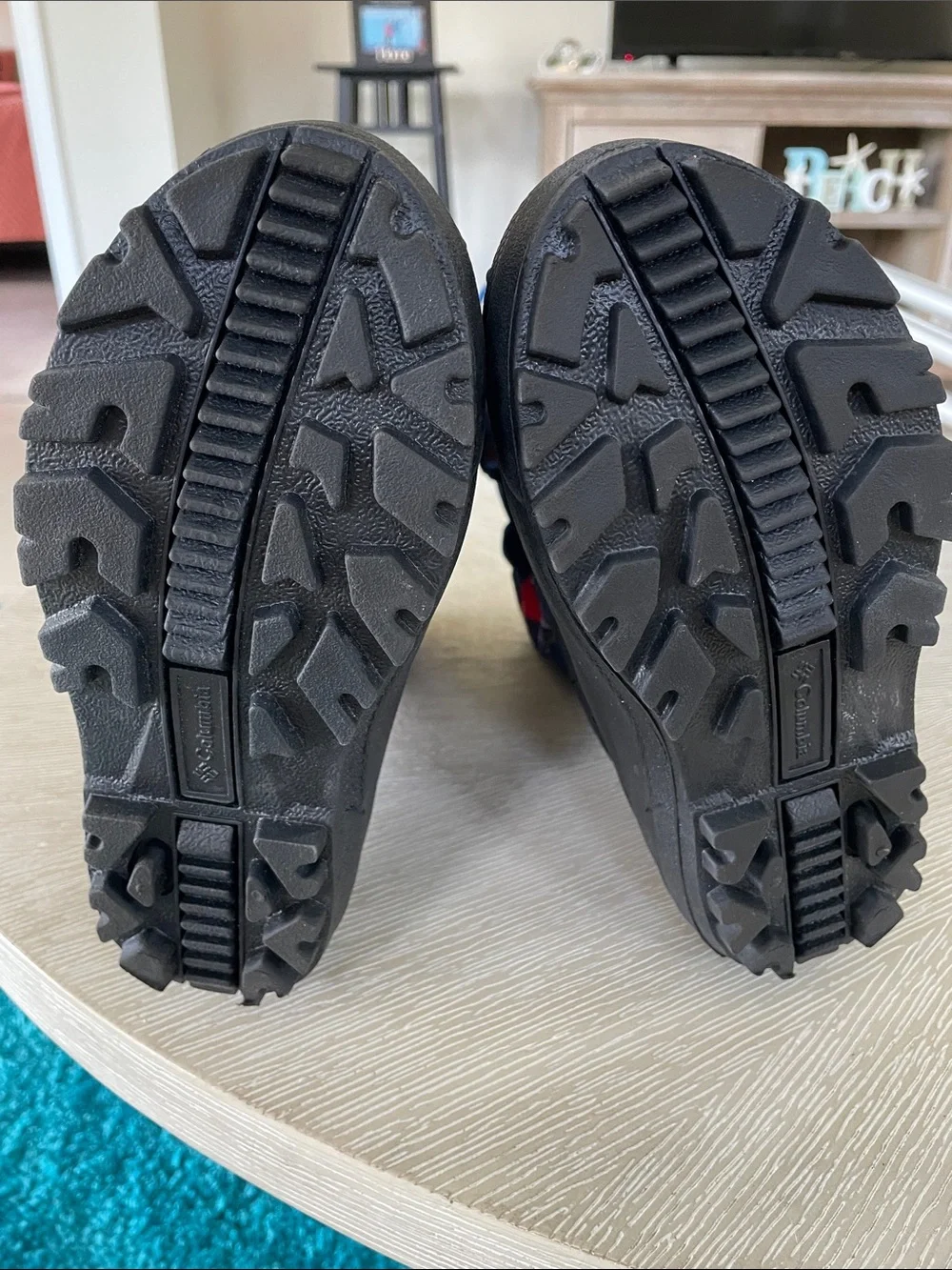 Columbia Kids Waterproof Winter Boots in Black, Red & Blue